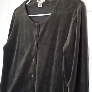 Vintage Eddie Bauer velvet velour top button down